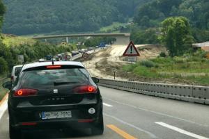 Autobahnbaustellen sorgen für Staus und stockenden Verkehr