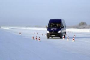 Bei Schnee und Eis schlägt sich der Sprinter souverän